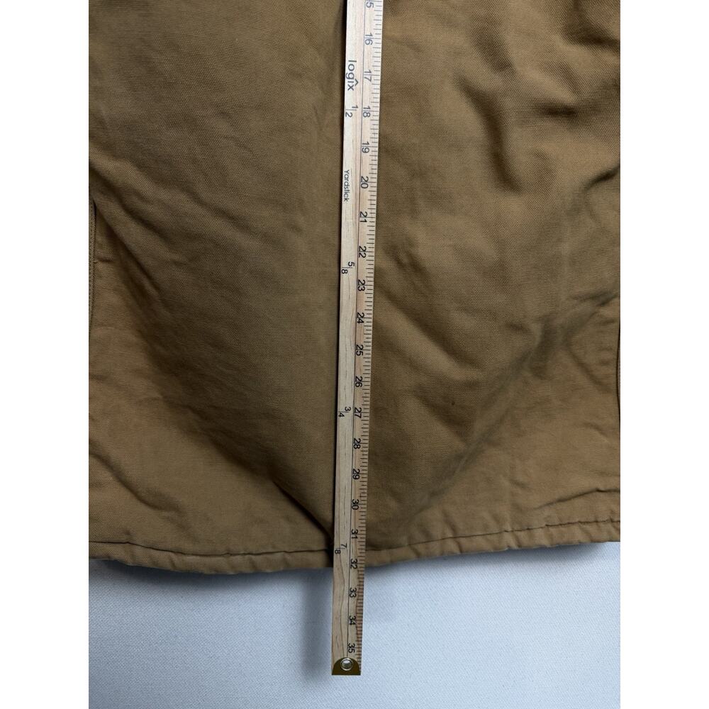 Vintage Carhartt Coat Jacket Brown Quilt Lined Hooded Men’s Size M Heavy Rugged - Picture 9 of 13
